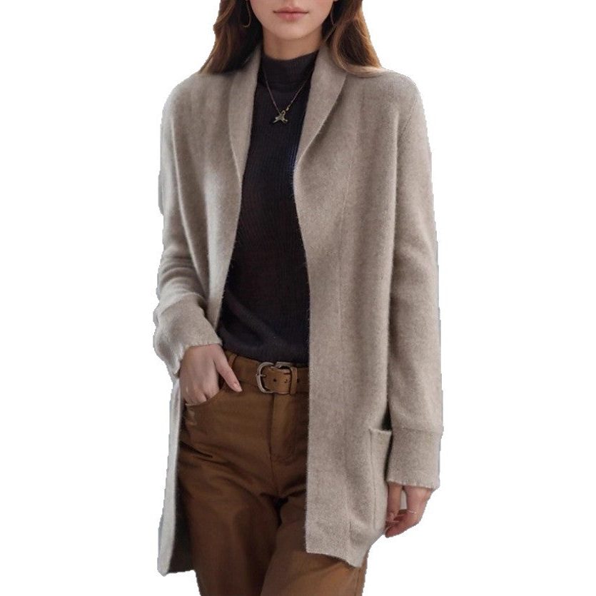 Long Knit Cardigan with Pockets for Women - View 5