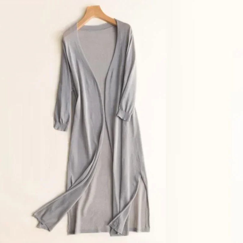 Long Open-Front Cardigan for Women