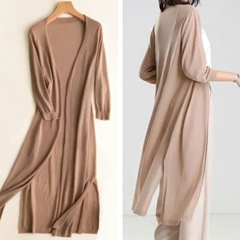 Long Open-Front Cardigan for Women - View 5