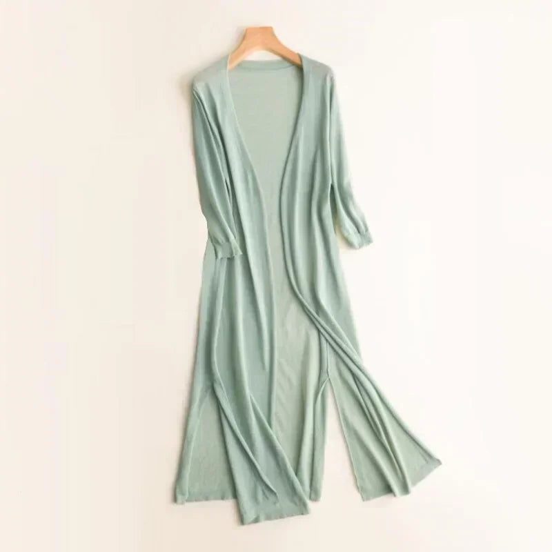 Long Open-Front Cardigan for Women - View 7