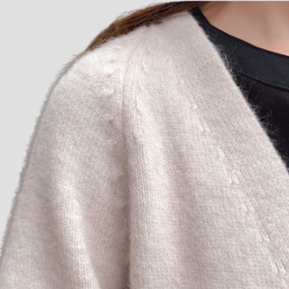 Long Open-Front Cashmere Cardigan for Women - View 4
