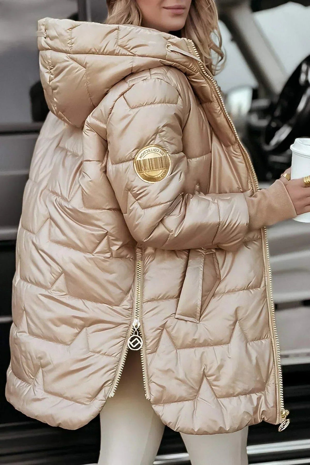 Long Puffer Jacket for Women - View 5