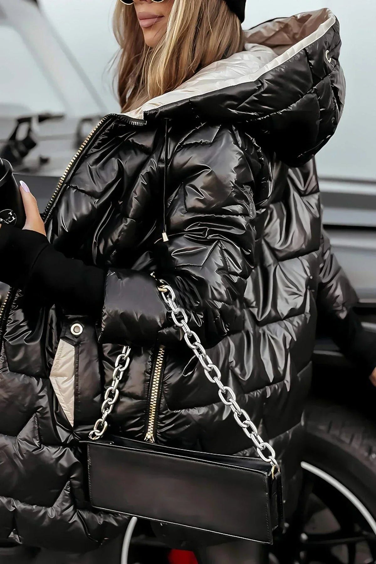 Long Puffer Jacket for Women - View 9