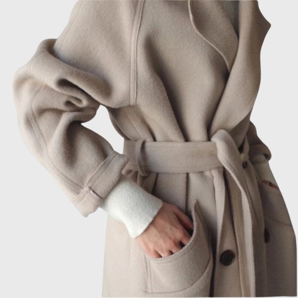 Longline Double-Breasted Overcoat for Women - View 4