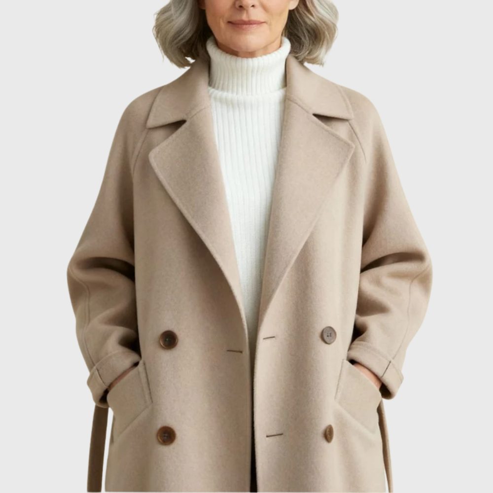 Longline Double-Breasted Overcoat for Women - View 5