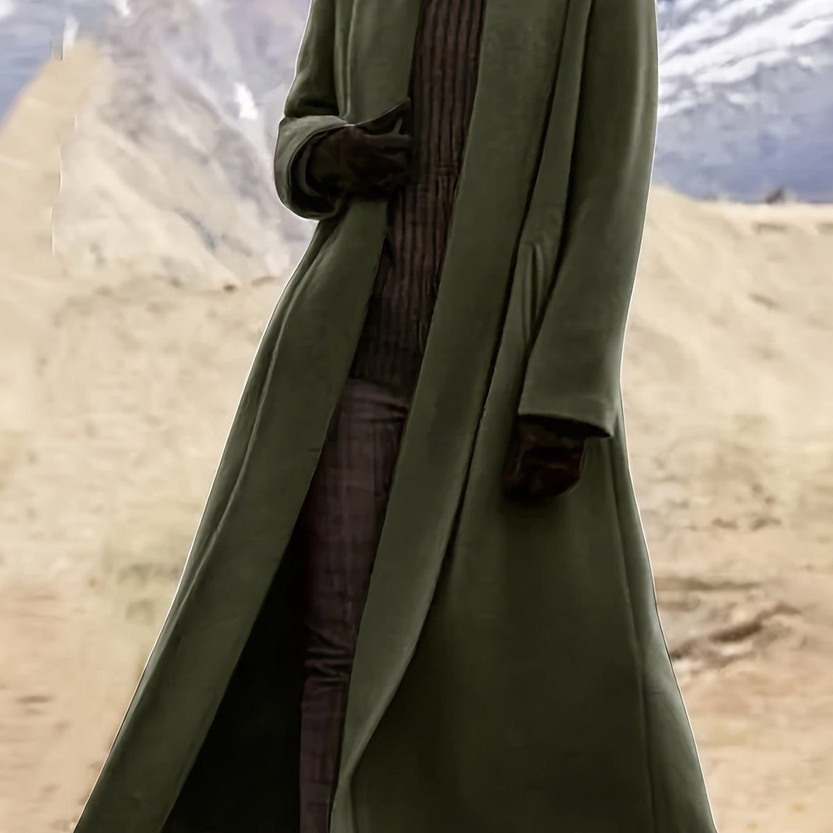 Longline Wool Coat for Women