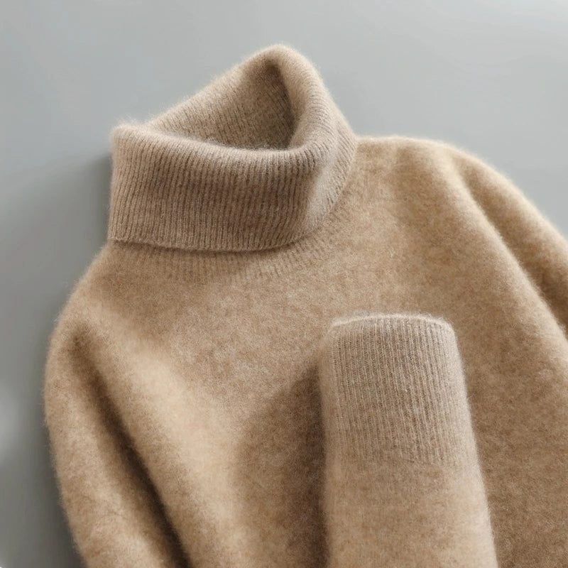 Merino Wool Turtleneck Sweater for Women