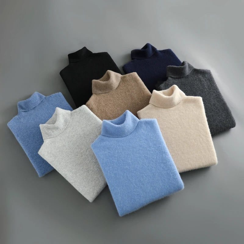 Merino Wool Turtleneck Sweater for Women - View 9