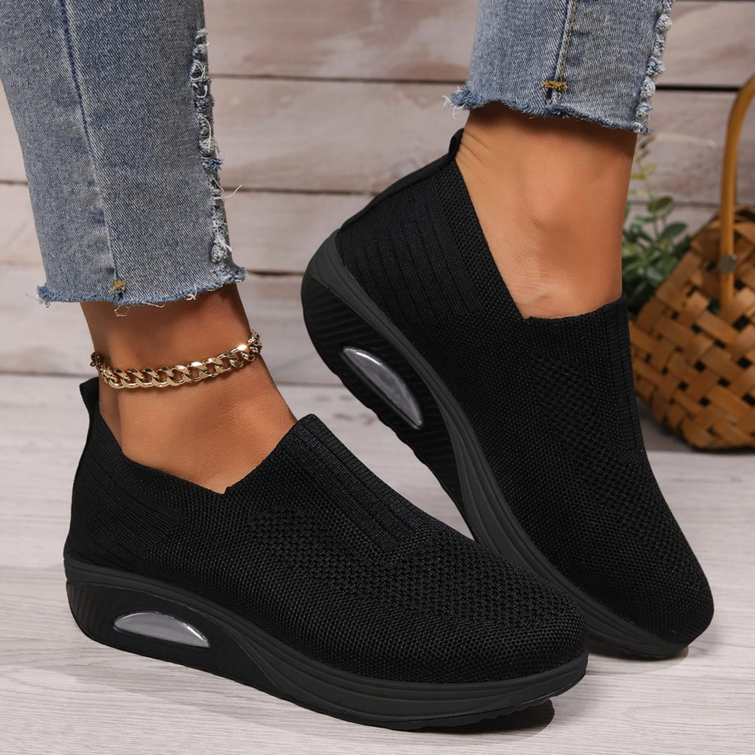 Mesh Slip-On Trainers for Women