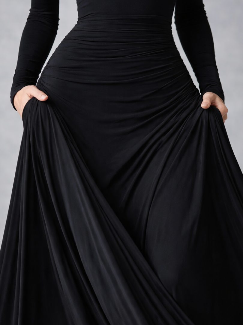 Off-Shoulder Long Sleeve Maxi Dress for Women - View 6