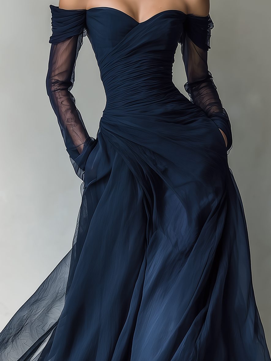 Off-Shoulder Maxi Dress for Women - View 4