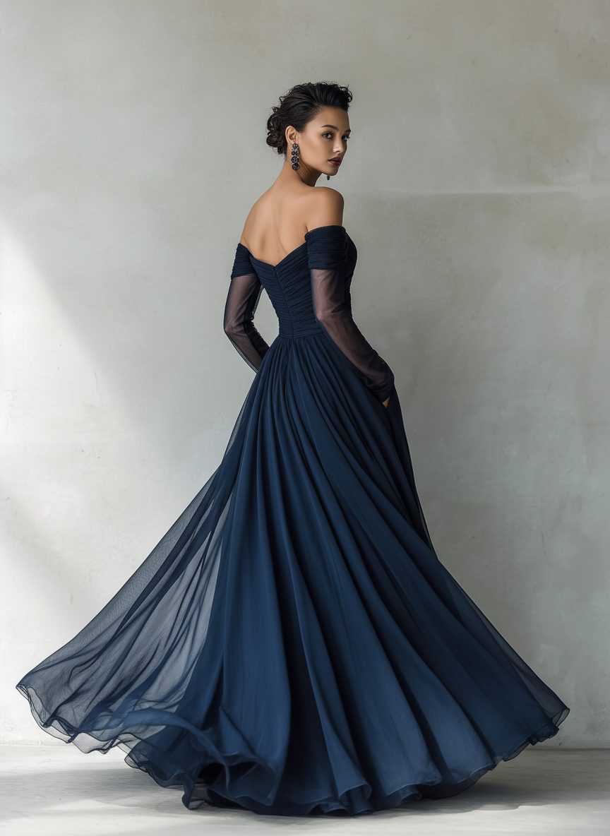 Off-Shoulder Maxi Dress for Women - View 5