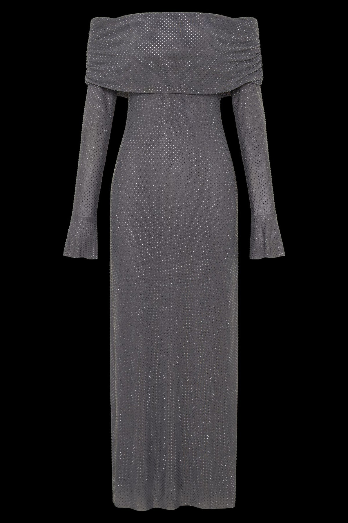 Off-Shoulder Sequin Maxi Dress with Long Sleeves for Women - View 11