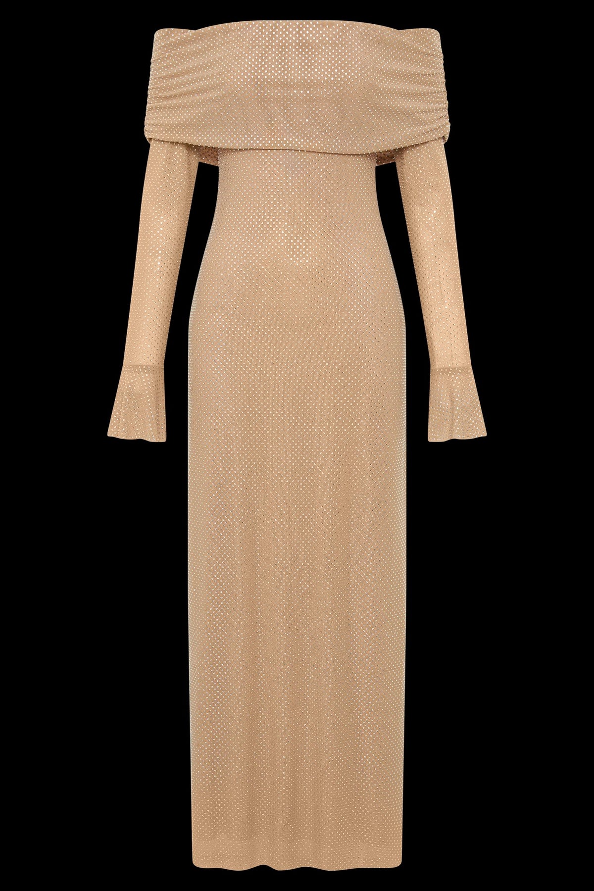 Off-Shoulder Sequin Maxi Dress with Long Sleeves for Women - View 12