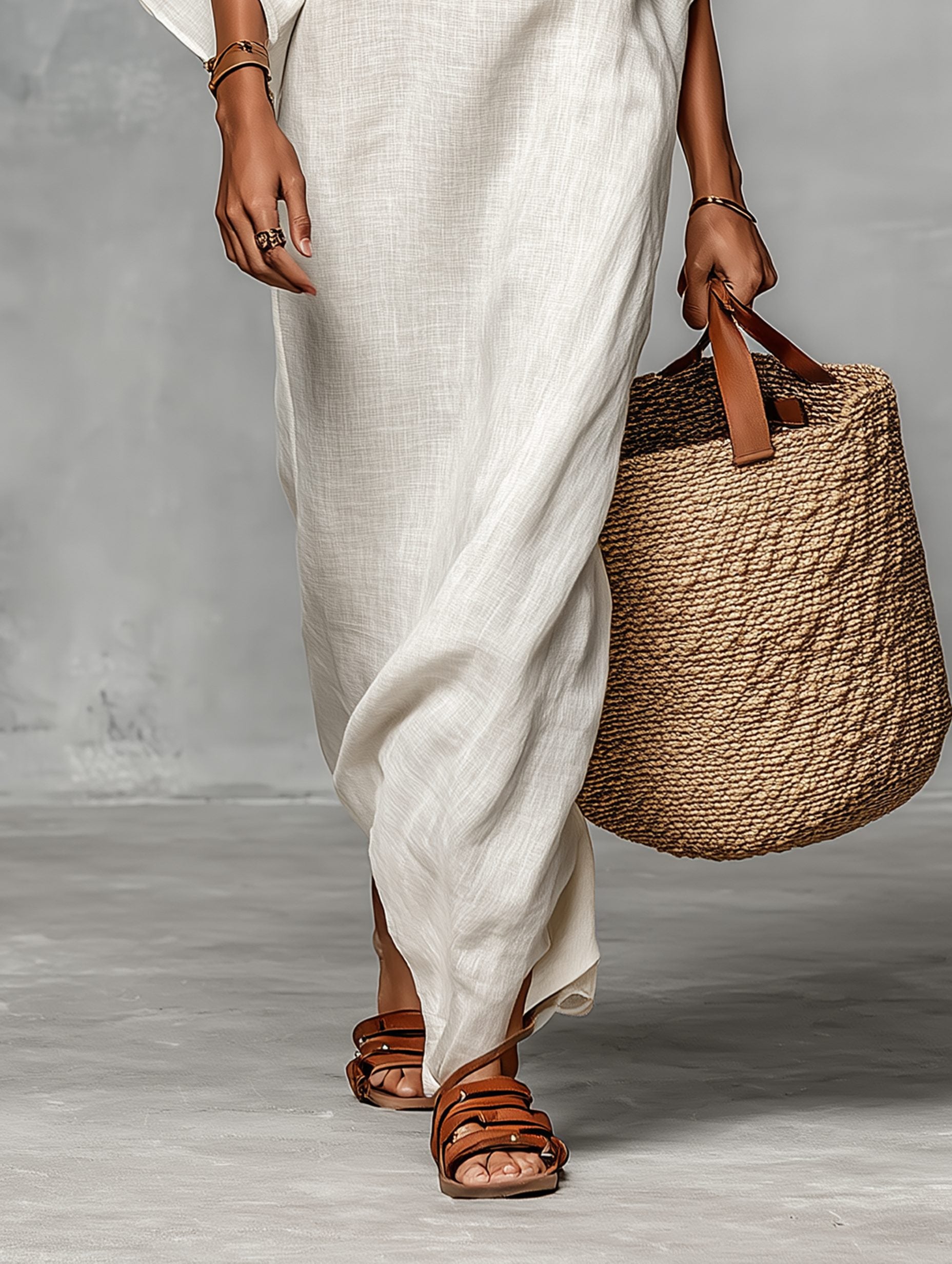 Off-the-Shoulder Batwing Sleeve Maxi Dress for Women - View 6