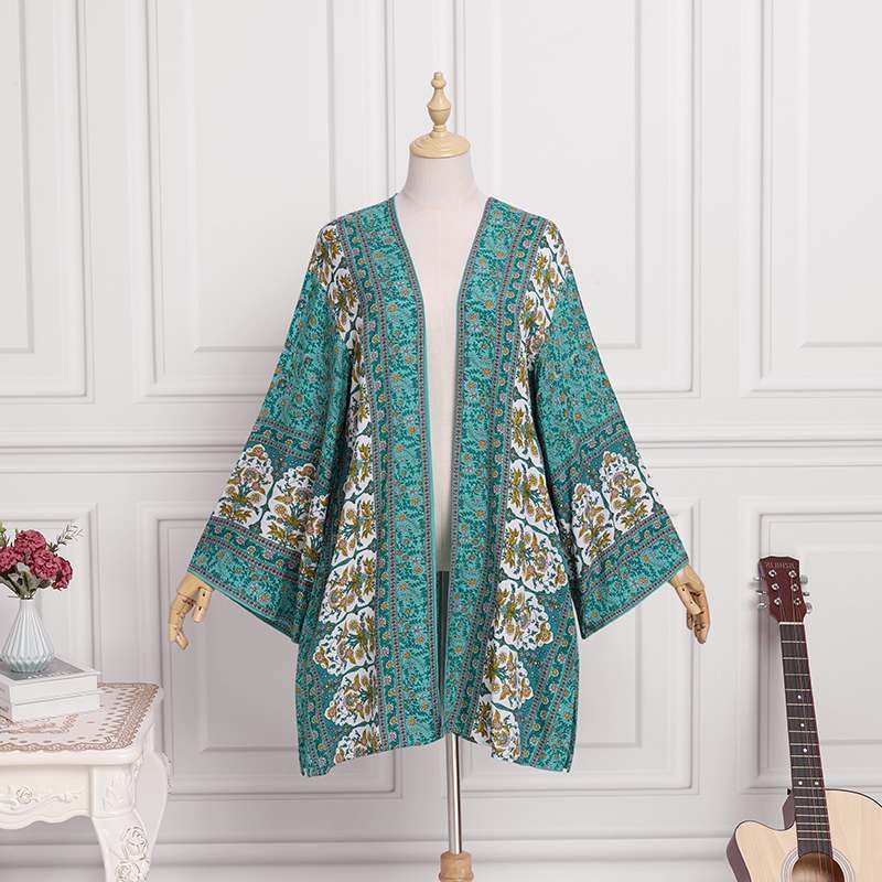 Open Front Floral Knit Cardigan for Women - View 5