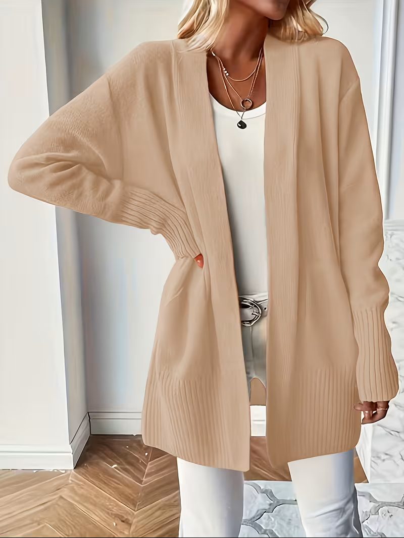Open Front Long Cardigan for Women