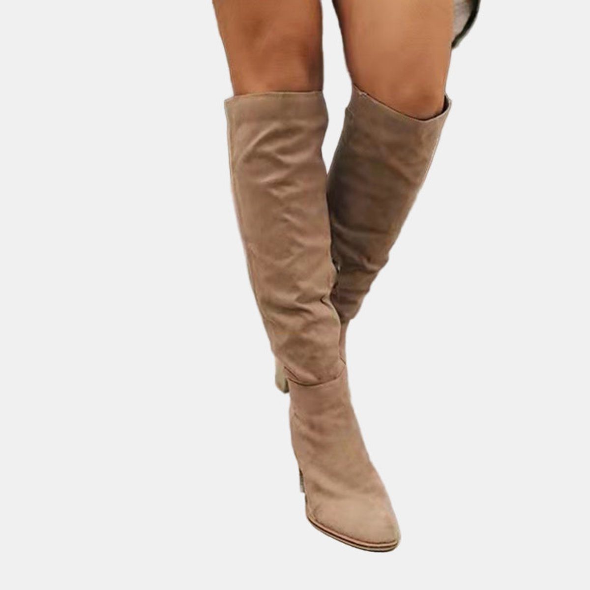 Over-the-Knee Block Heel Stretch Boots for Women - View 6