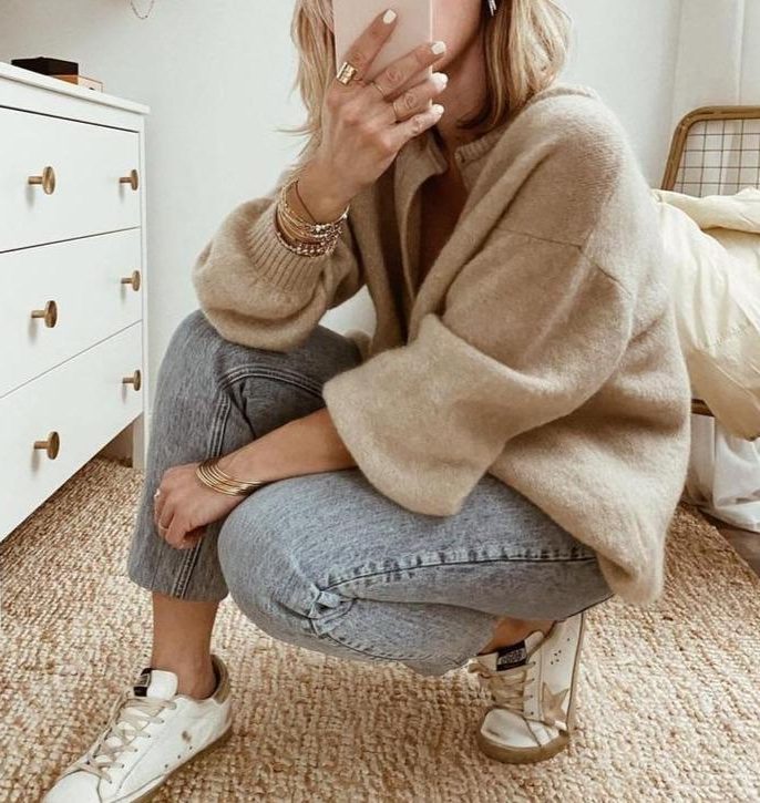 Oversized Button-Down Cardigan with Long Sleeves for Women - View 3