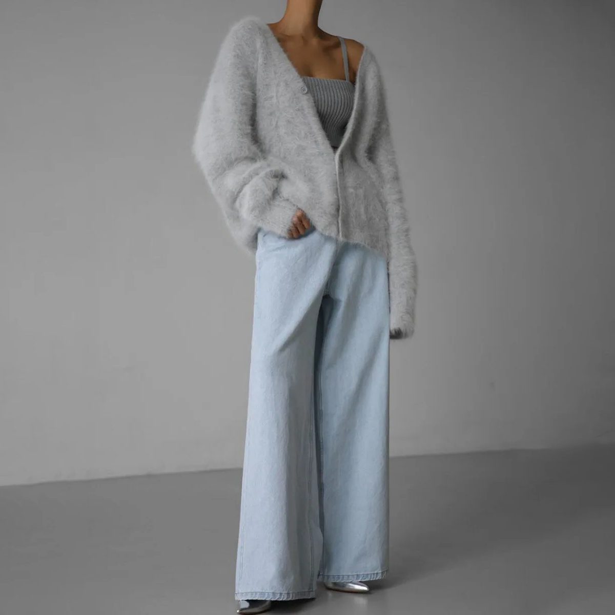 Oversized Cashmere Cardigan for Women - View 4