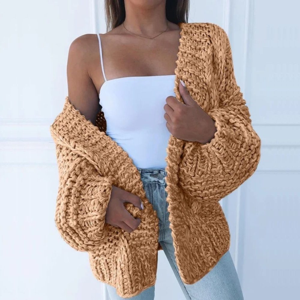 Oversized Chunky Knit Cardigan for Women - View 6