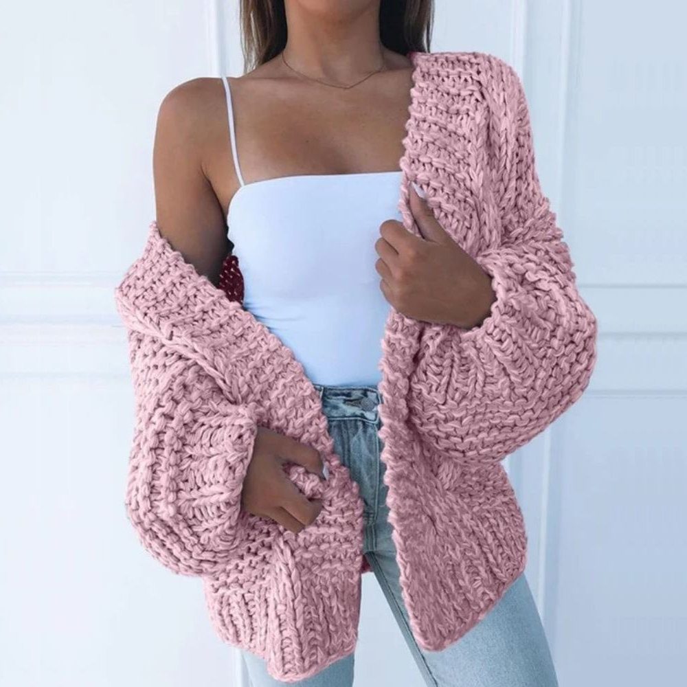 Oversized Chunky Knit Cardigan for Women - View 7