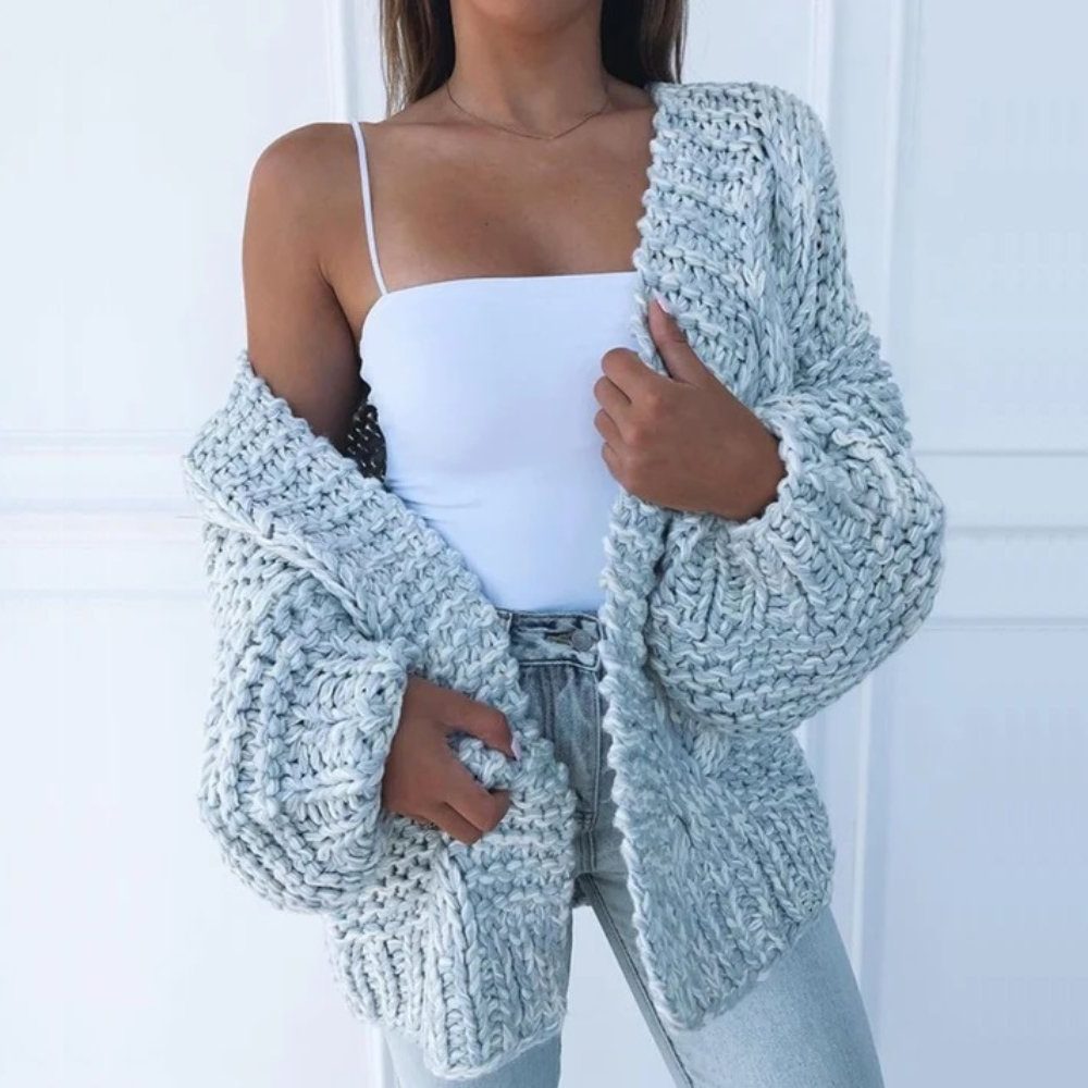 Oversized Chunky Knit Cardigan for Women - View 8