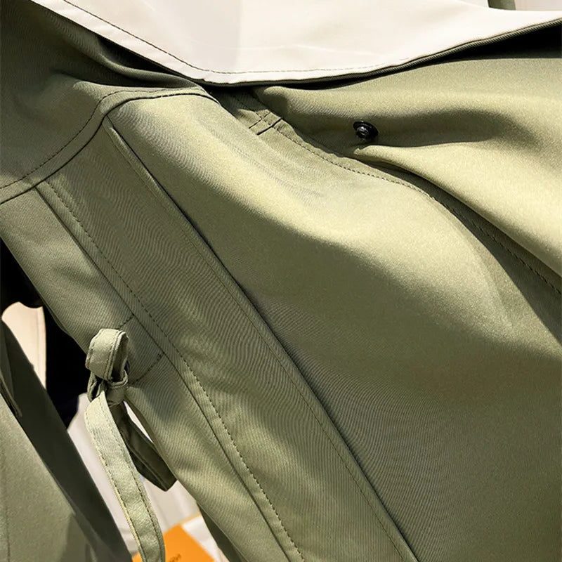Oversized Drawstring Windbreaker Jacket for Women - View 12