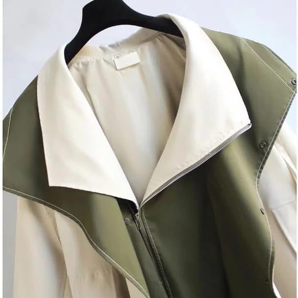Oversized Drawstring Windbreaker Jacket for Women - View 8