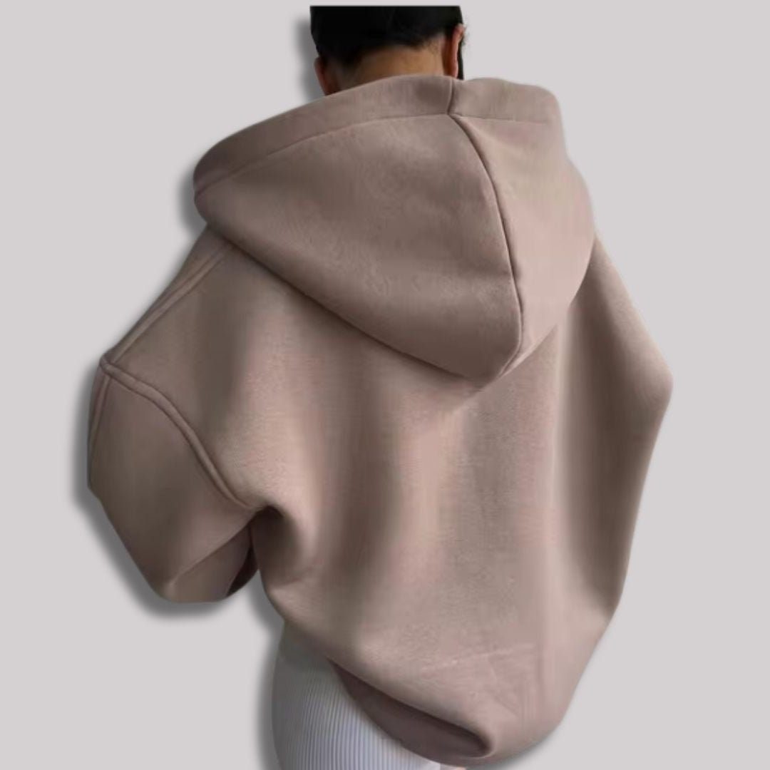 Oversized Notch Neck Pullover Hoodie for Women - View 9