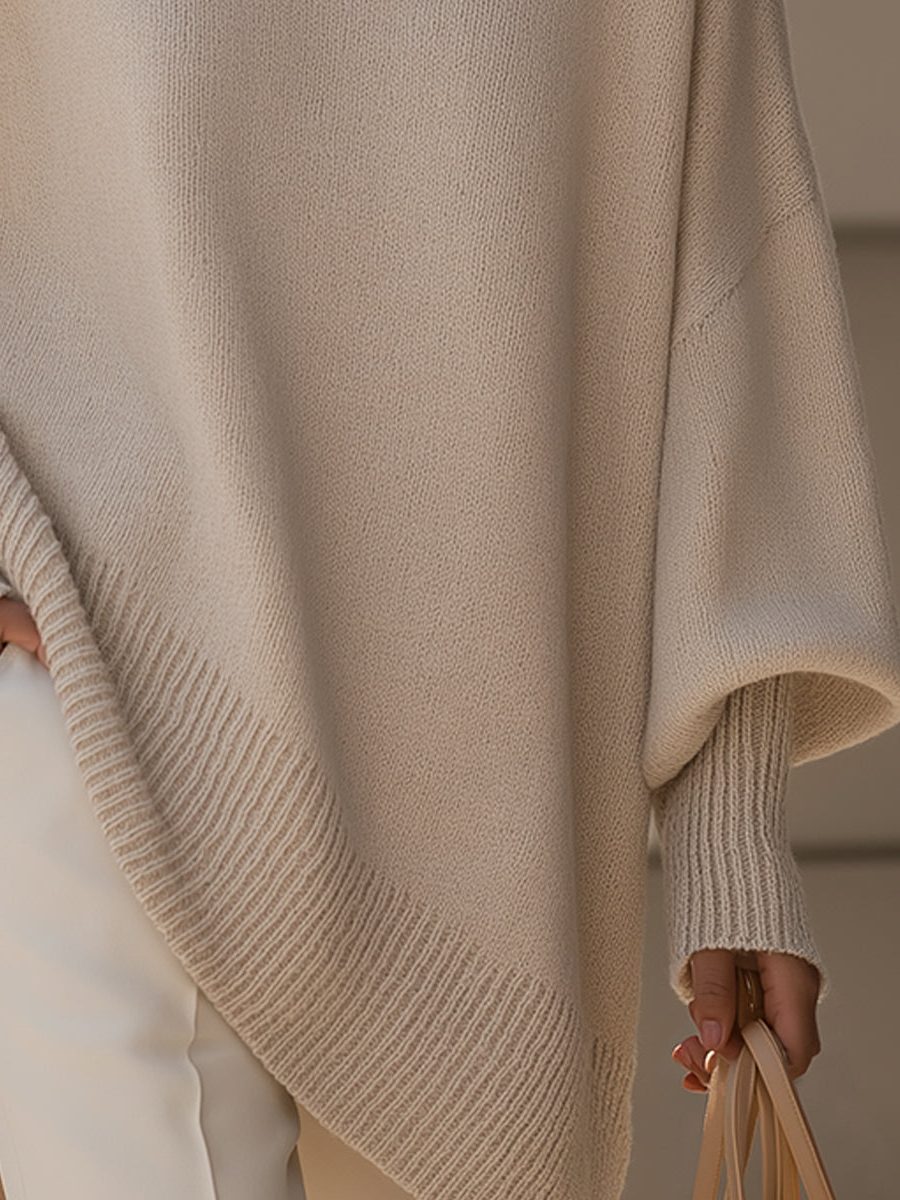 Oversized Ribbed Knit Sweater for Women - View 3