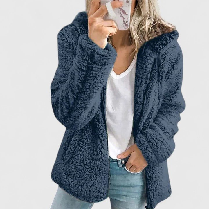 Oversized Teddy Fleece Jacket for Women