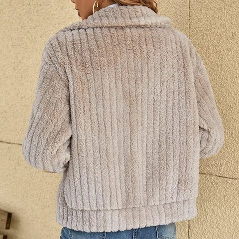 Oversized Teddy Jacket for Women - View 6