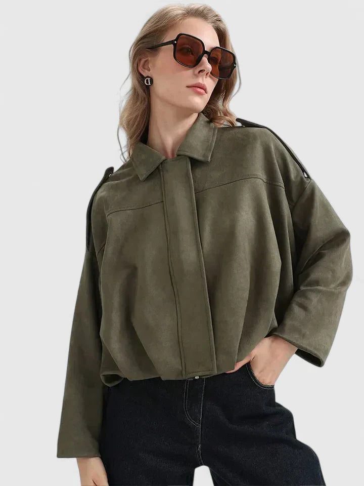 Oversized Wool Shirt Jacket for Women - View 6