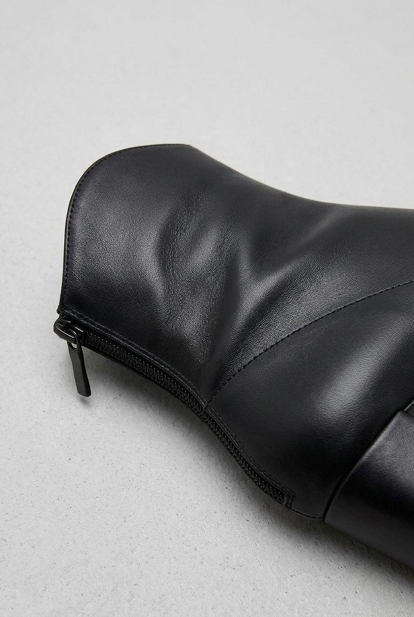 Pointed Toe Block Heel Ankle Boots with Side Zip for Women - View 3