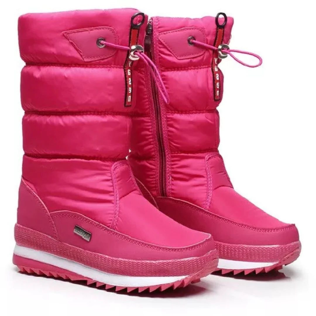 Puffer Snow Boots for Women - Pink