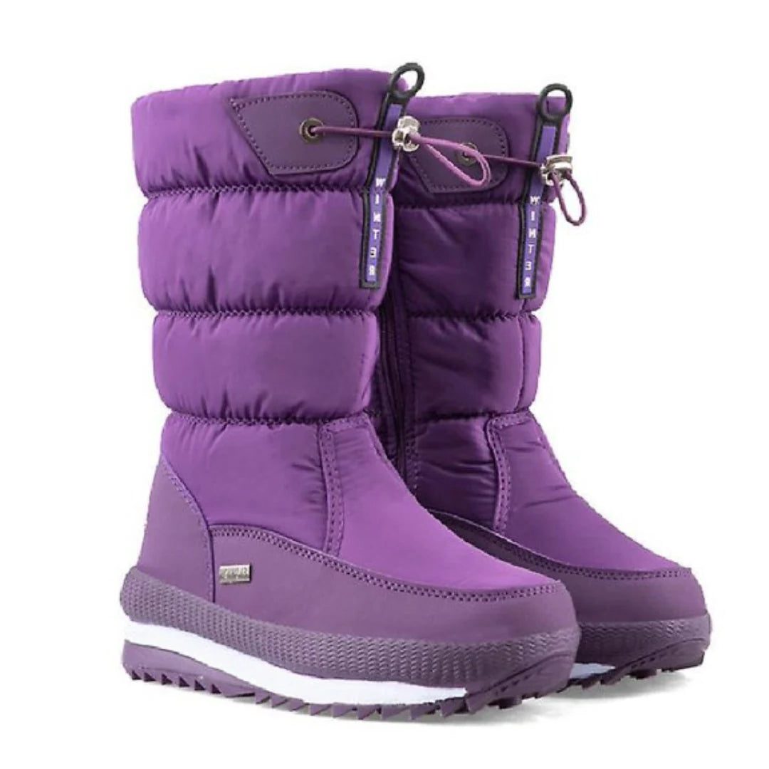 Puffer Snow Boots for Women - Purple