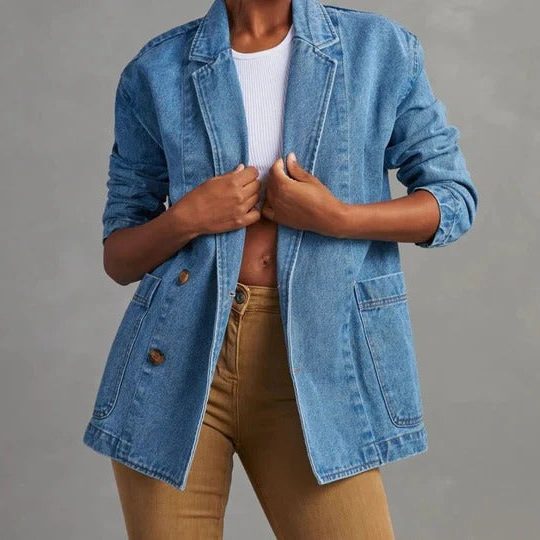 Relaxed Fit Jean Jacket for Women