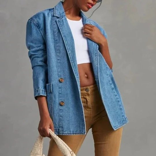 Relaxed Fit Jean Jacket for Women