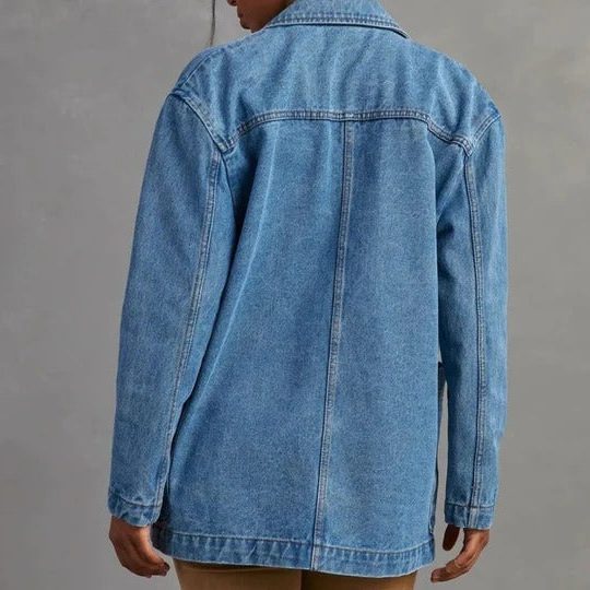 Relaxed Fit Jean Jacket for Women - View 5