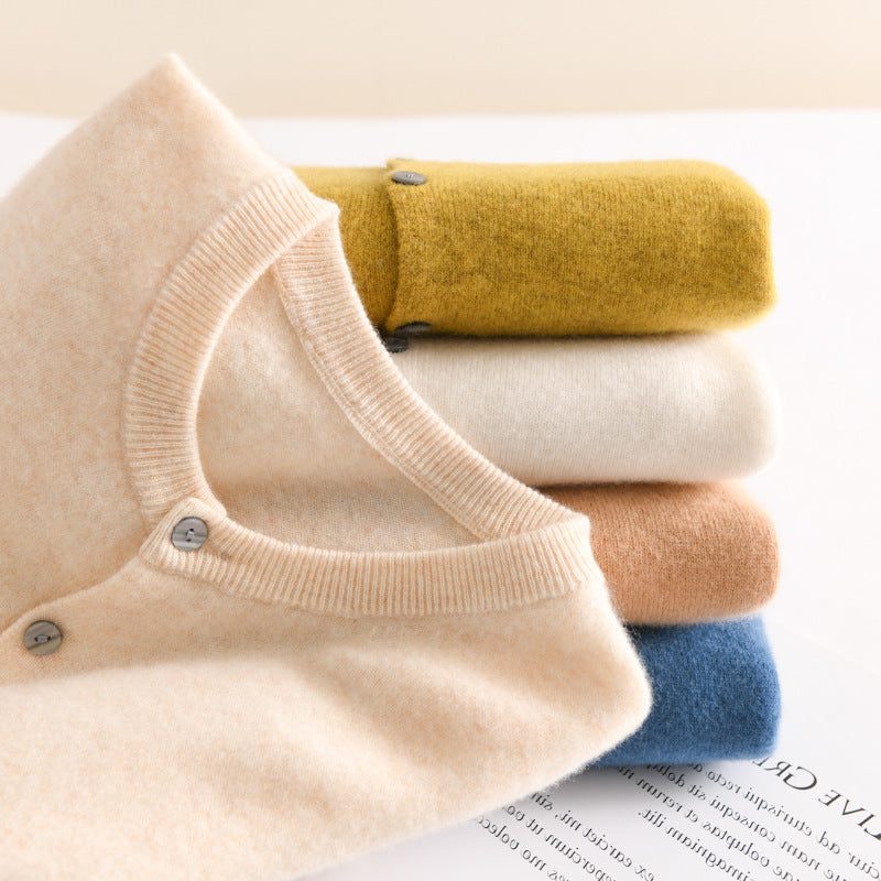 Ribbed Knit Button-Down Cardigan for Women - View 2