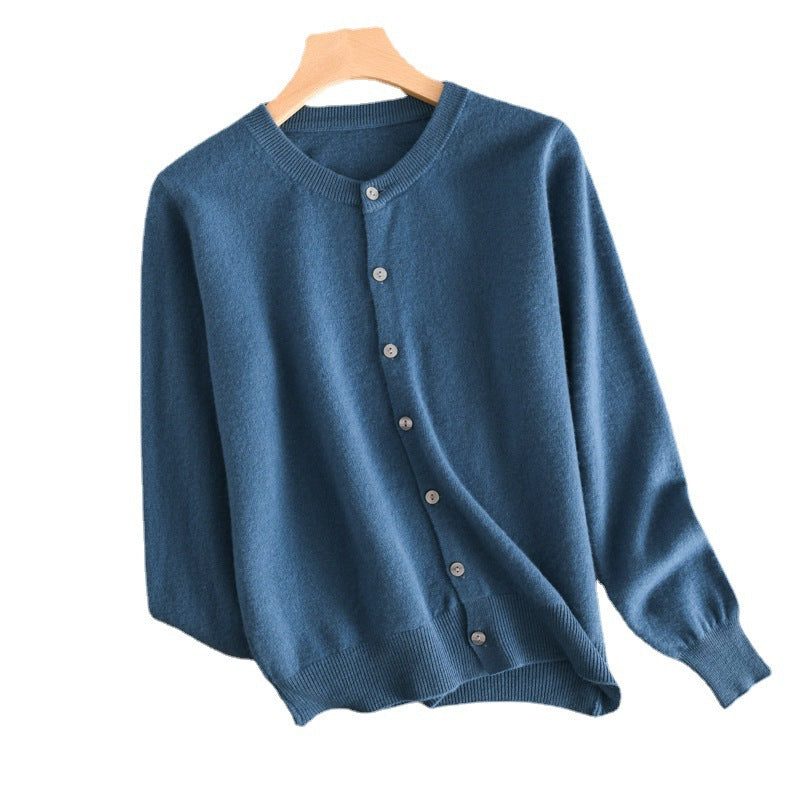 Ribbed Knit Button-Down Cardigan for Women - View 5