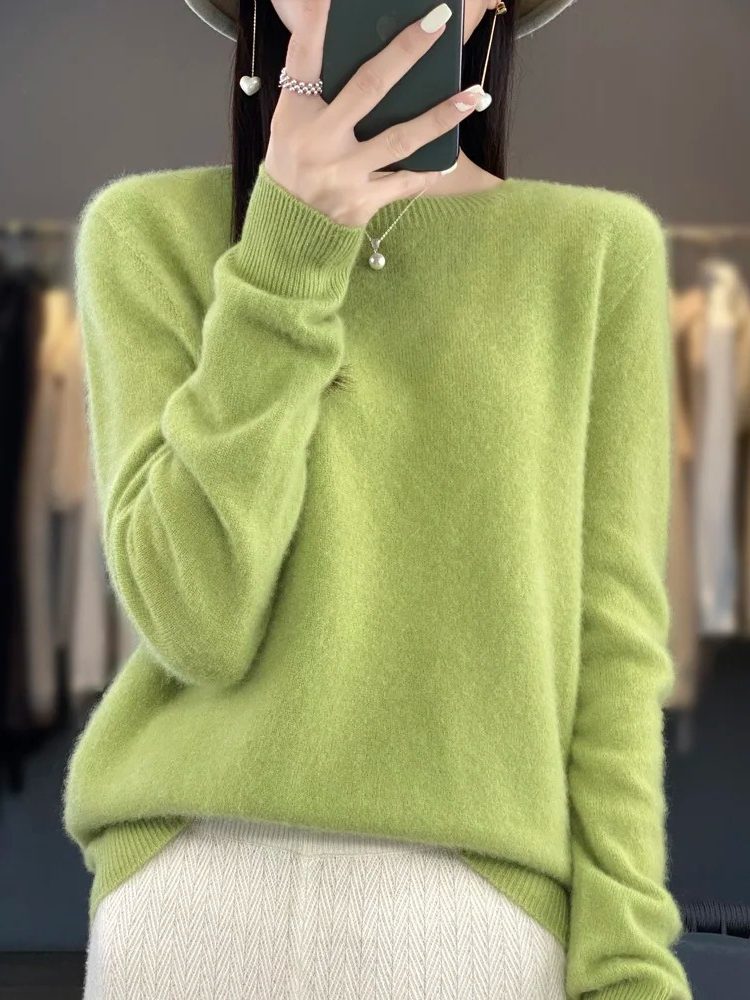 Ribbed Knit Crew Neck Sweater for Women - View 4