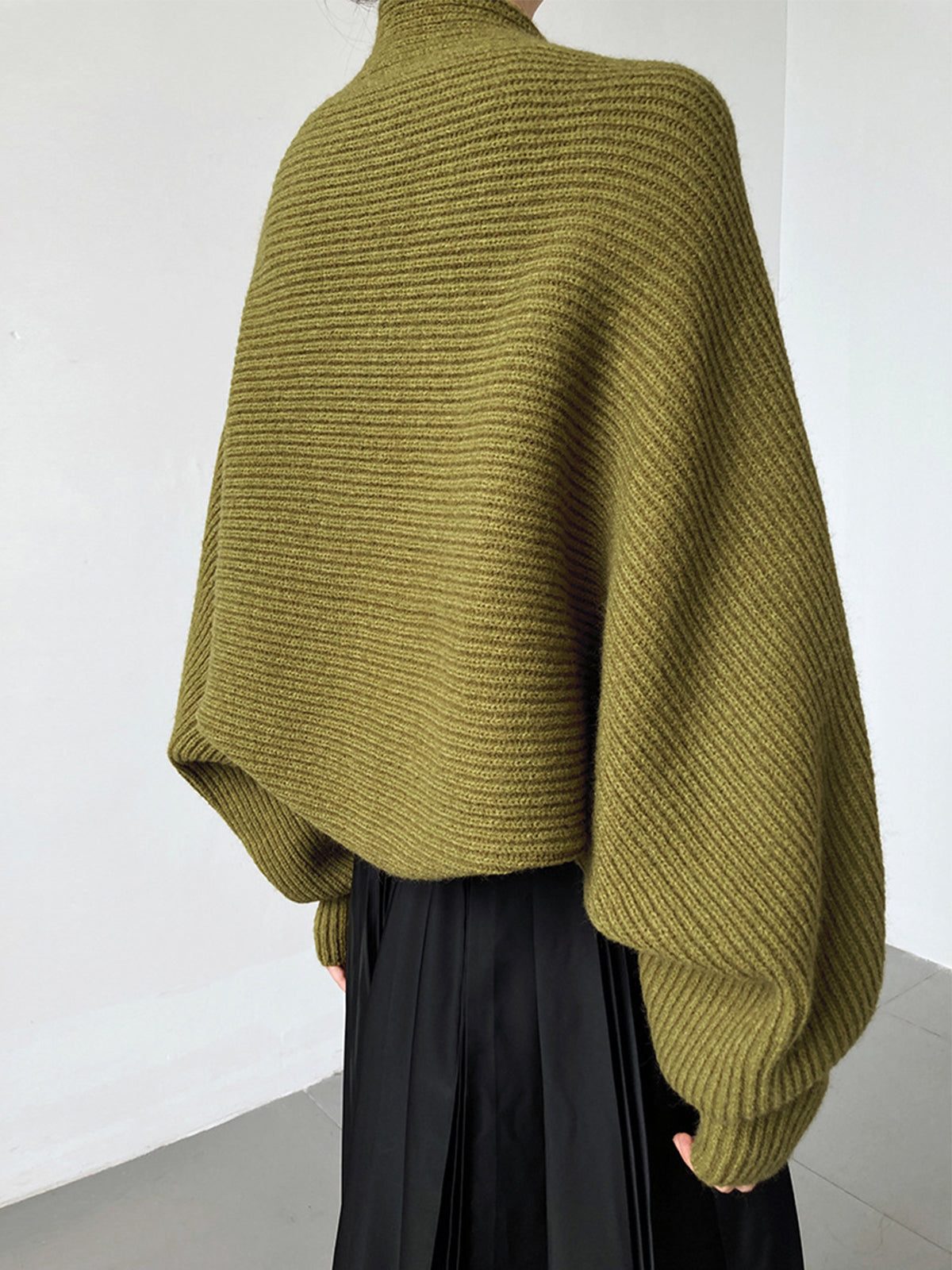 Ribbed Knit Open-Front Long Sleeve Cardigan for Women - View 4