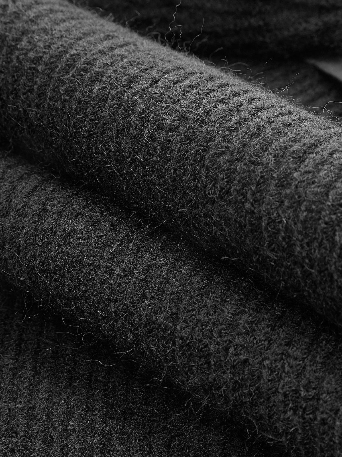 Ribbed Knit Open-Front Long Sleeve Cardigan for Women - View 6