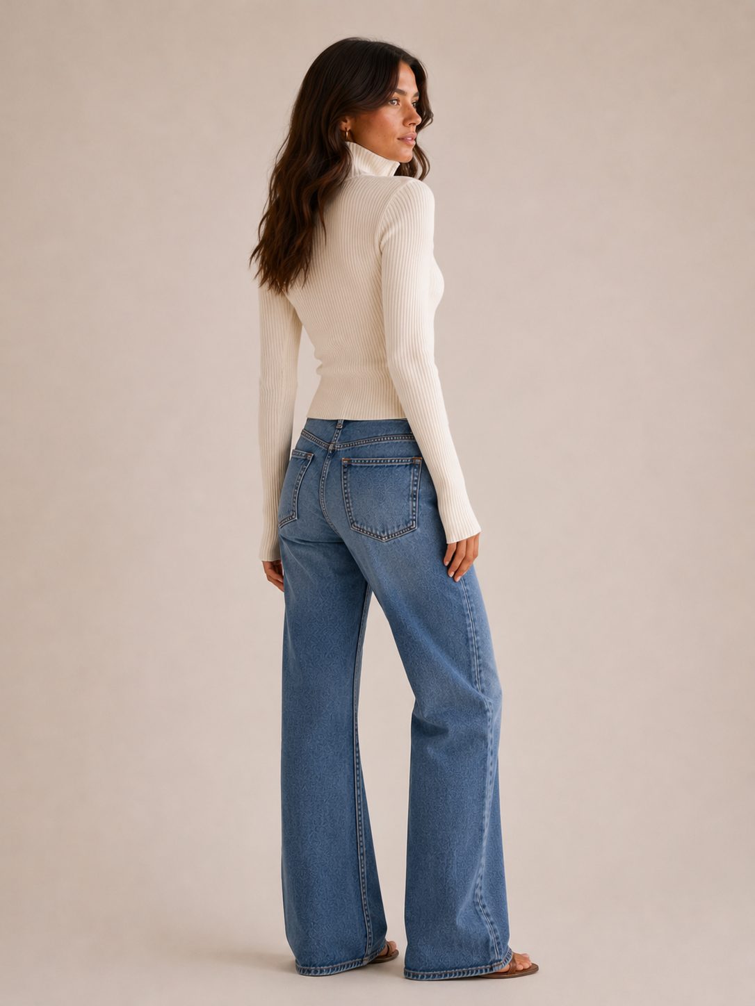 Ribbed Knit Zip-Up Cardigan for Women - View 2
