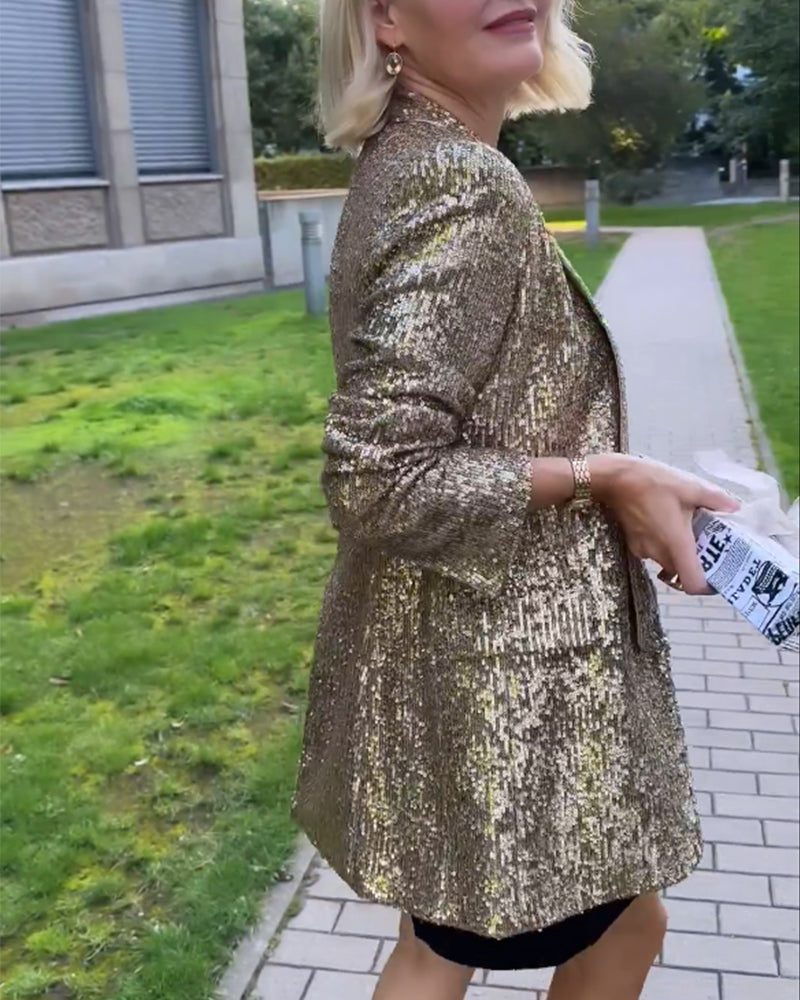 Sequin Blazer Jacket for Women - View 5
