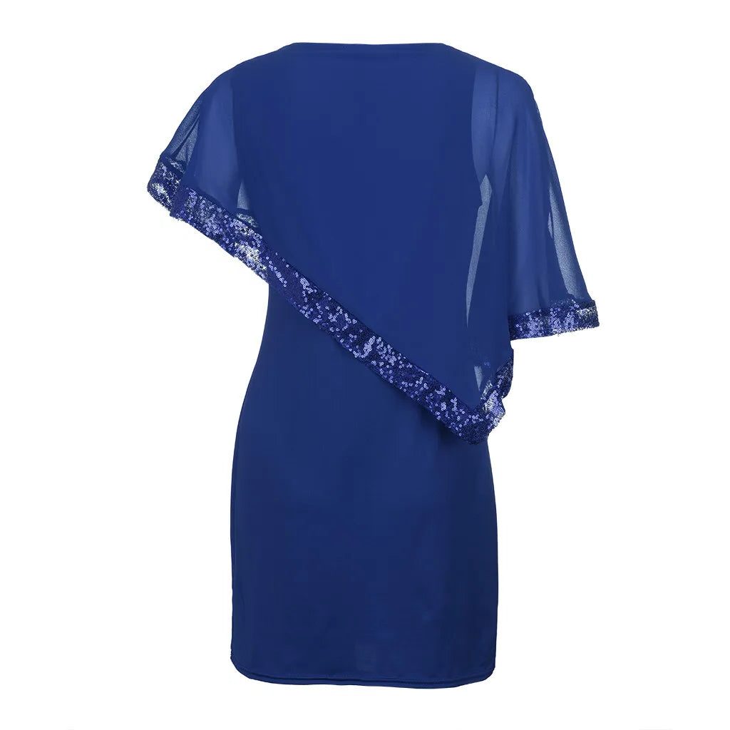 Sequin Cold Shoulder Midi Dress for Women - View 10