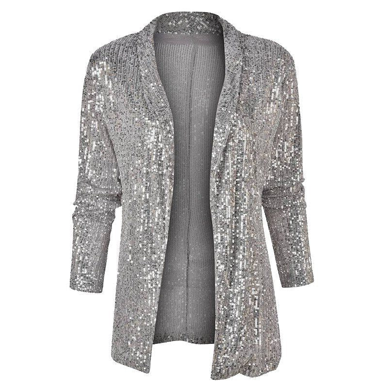Sequin Long Cardigan for Women