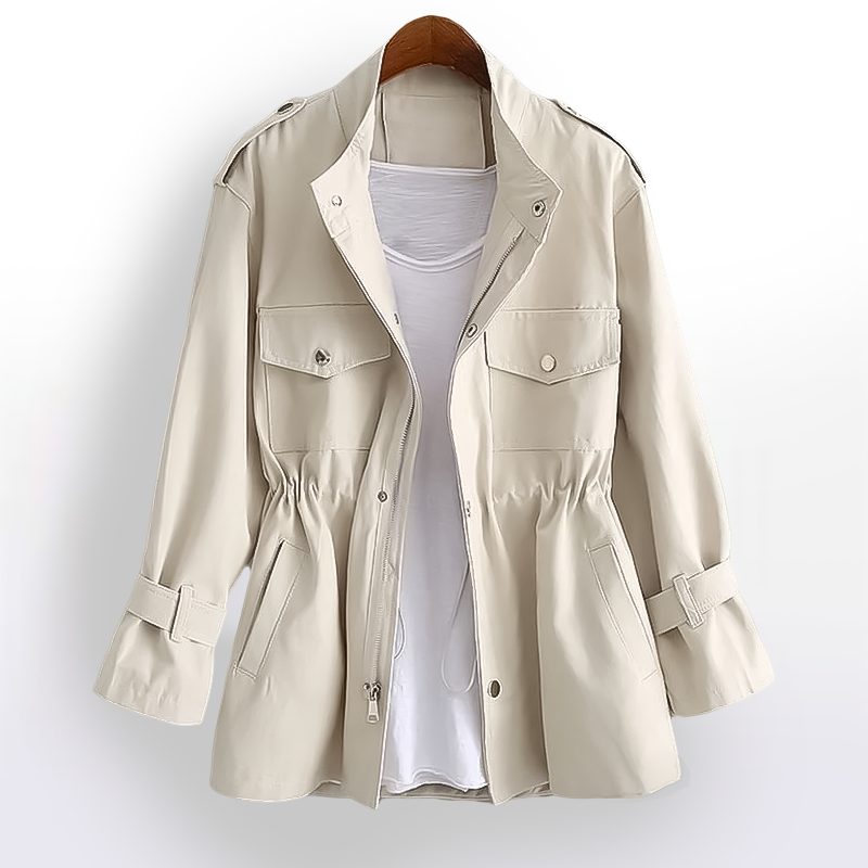 Short Lapel Trench Coat for Women